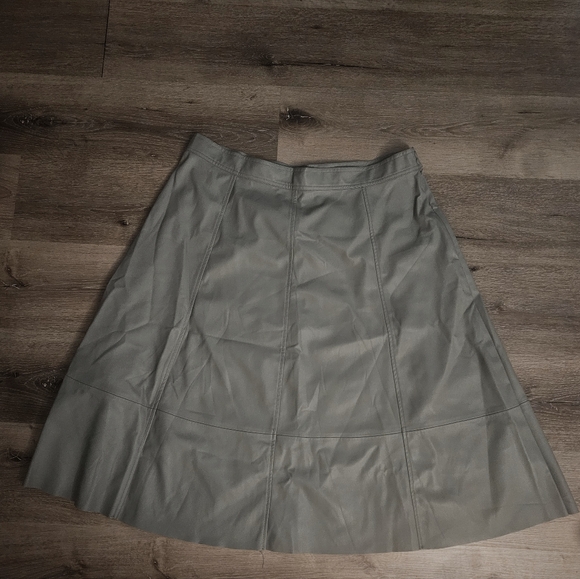 H&M Dresses & Skirts - "H & M" Mint Green Faux Leather Midi Skirt